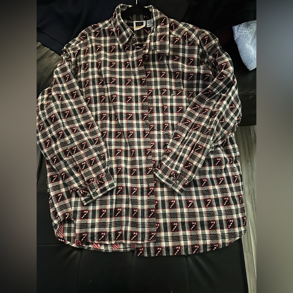 CSI Sport Women’s Plaid Christmas Shirt With Candy Canes